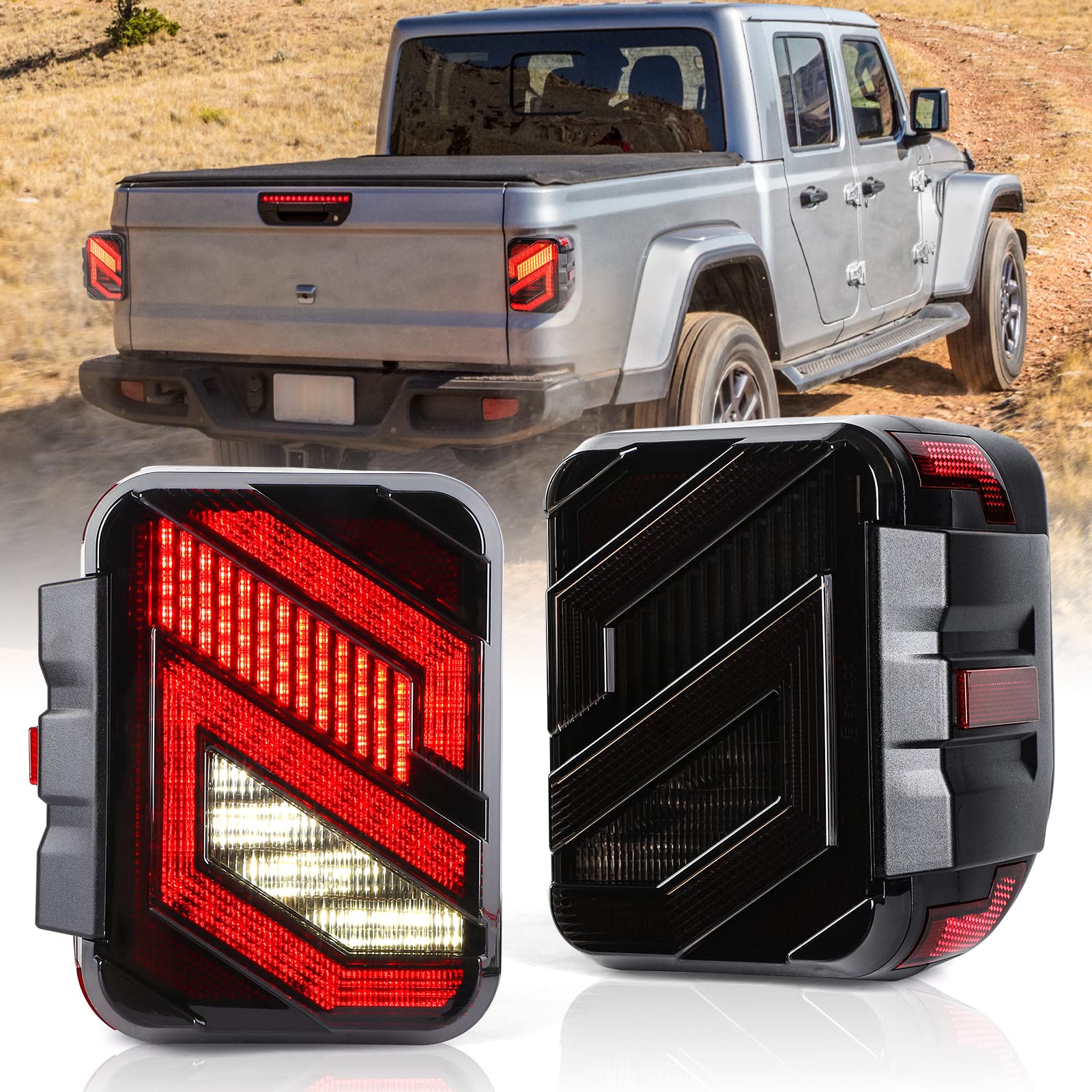 JKB JT  Diagonal Designs Tail Lights